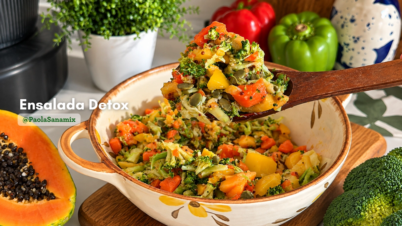Ensalada detox con papaya y brócoli en Thermomix: lista en 5 minutos  Copiar