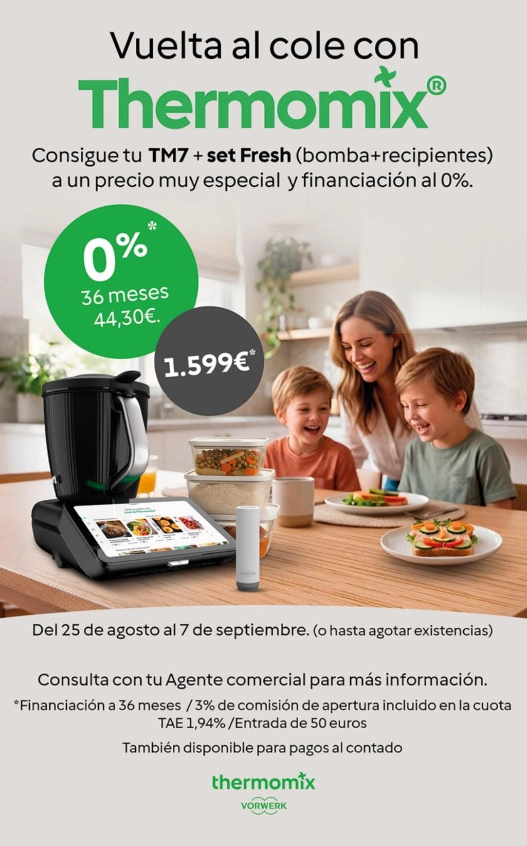 Consiague tu TM7 + Set Fresh (bomba+ recipientes) a un precio muy especial Sin intereses