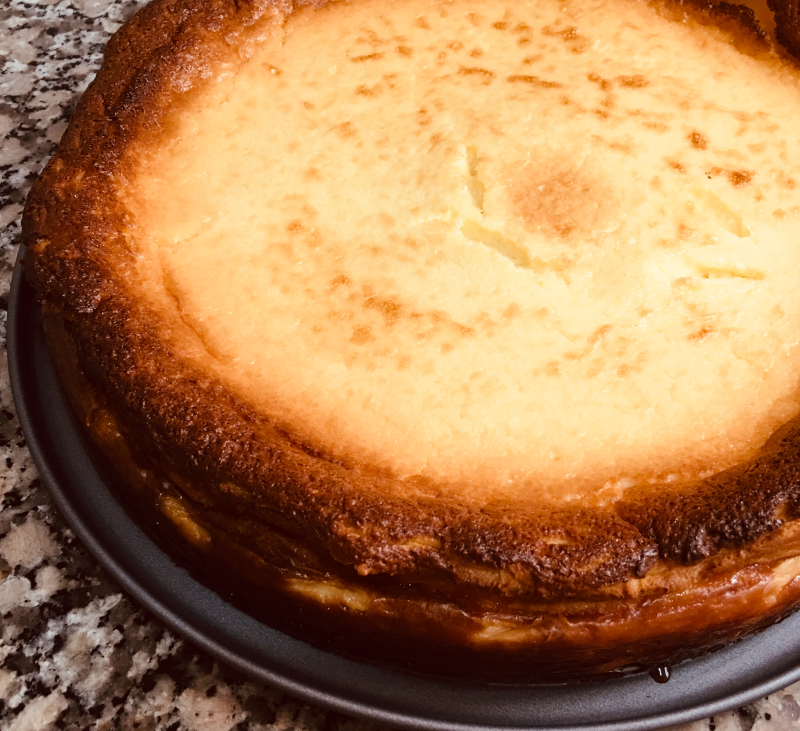 Tarta de queso estilo ''La Viña''.