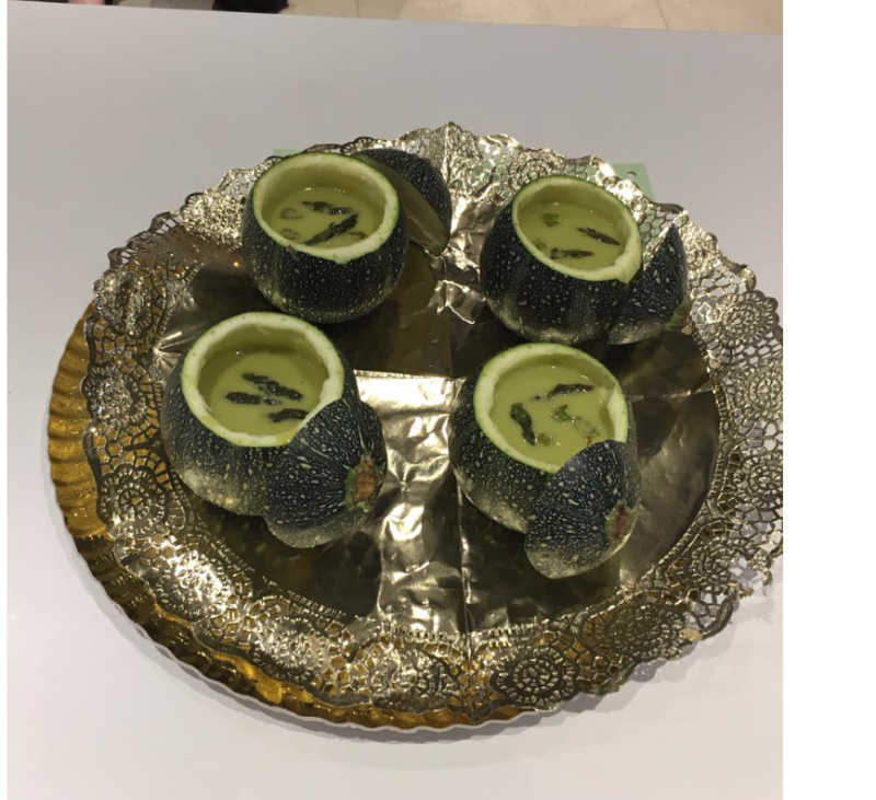 Crema de calabacín y esparragos