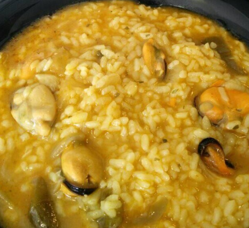 Arroz caldoso con mejillones en Thermomix®