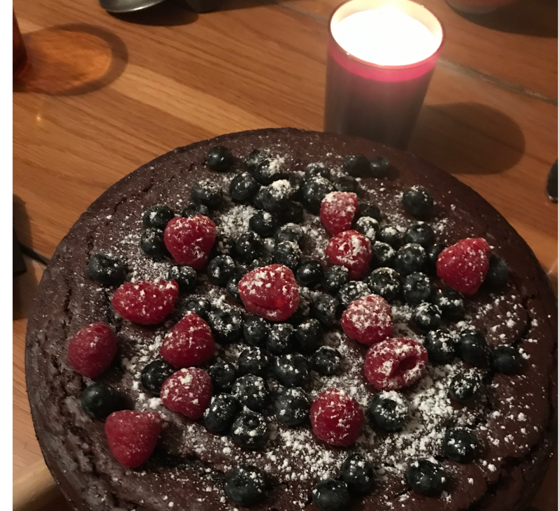 Pastel de chocolate vegano