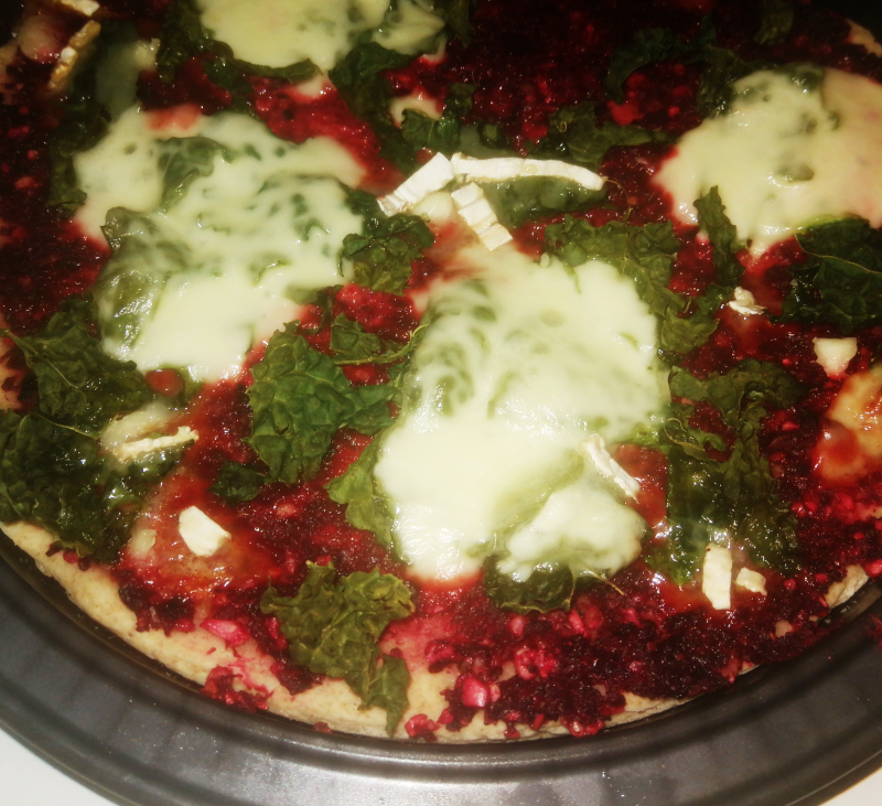Pizza de remolacha y kale en Thermomix®
