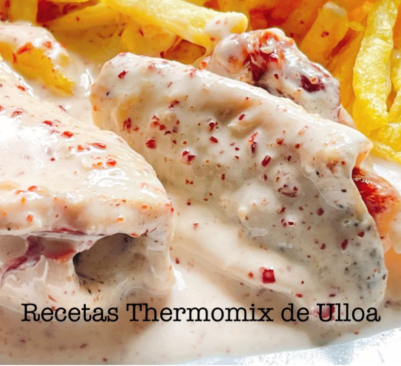 ¡RECETA EXCLUSIVA! Rollitos de pollo y jamón ibérico con salsa ibérica en Thermomix® . ¡Rápidos, fáciles y deliciosos!