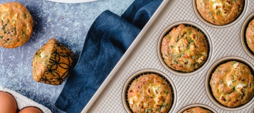 KETO - Muffins de espinacas y queso feta - LOWCARB con Thermomix® 