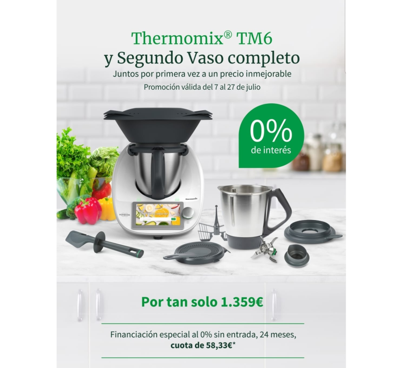 Thermomix® TM6 con 2°vaso y 0% interés
