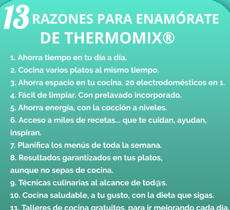 13 RAZONES PARA ENAMORARTE DE THERMOMIX