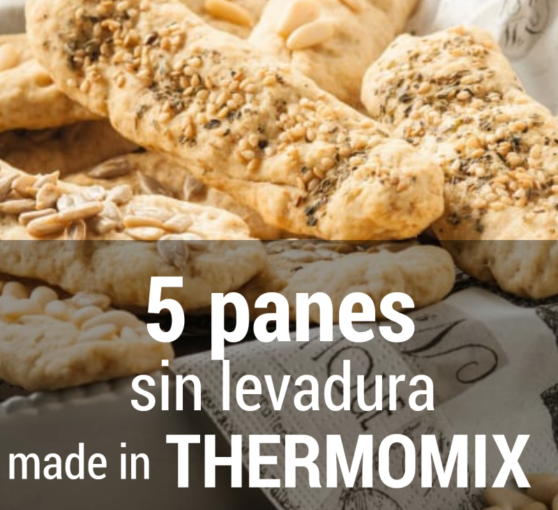 5 panes sin levadura con Thermomix® 