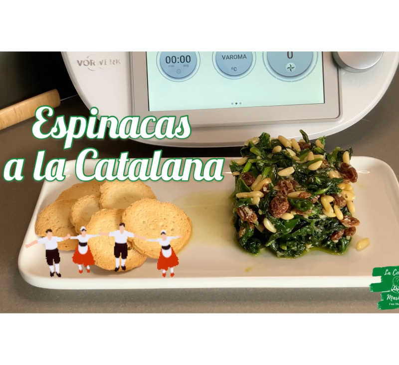Espinacas a la Catalana con Thermomix® .