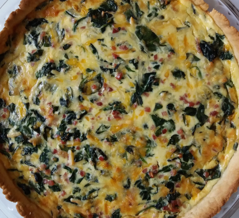 QUICHE DE ESPINACAS Y JAMÓN
