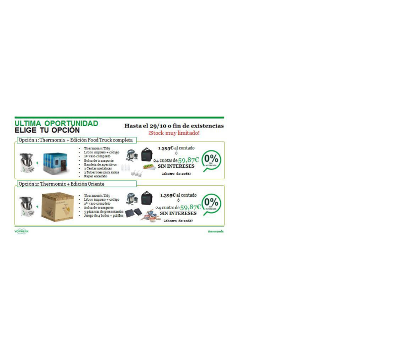 DOS EDICIONES Thermomix® A ELEGIR CON 0%