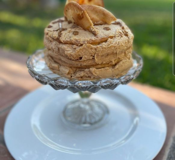 MINI TARTA HELADA DE DULCE DE LECHE, CON TORTAS DE ACEITE.