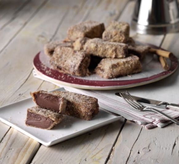 Leche frita de chocolate