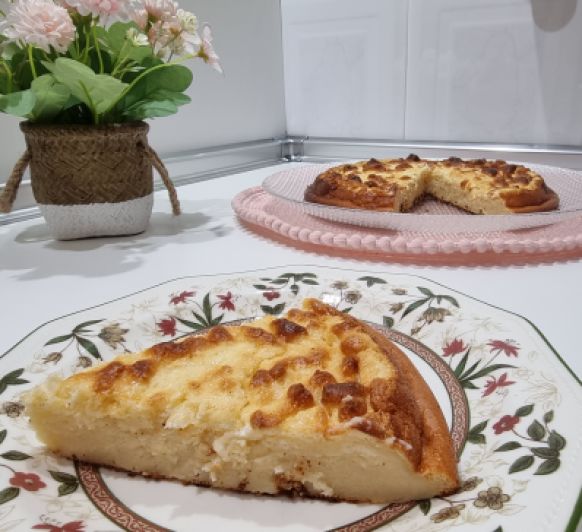 TARTA DE QUESO CON COPOS DE MERENGUE CON Thermomix®