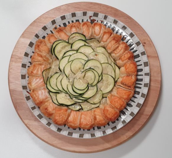 HOJALDRE CON SALMÓN Y CALABACIN CON Thermomix®