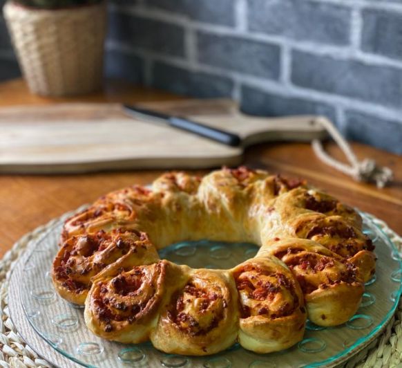 Rosca de chorizo y bacon