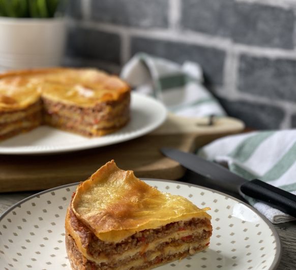 LASAÑA DE TORTILLAS CON BOLOÑESA EN Thermomix®