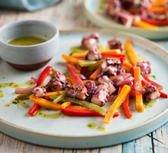 Ensalada templada de pulpo (Al vacío)